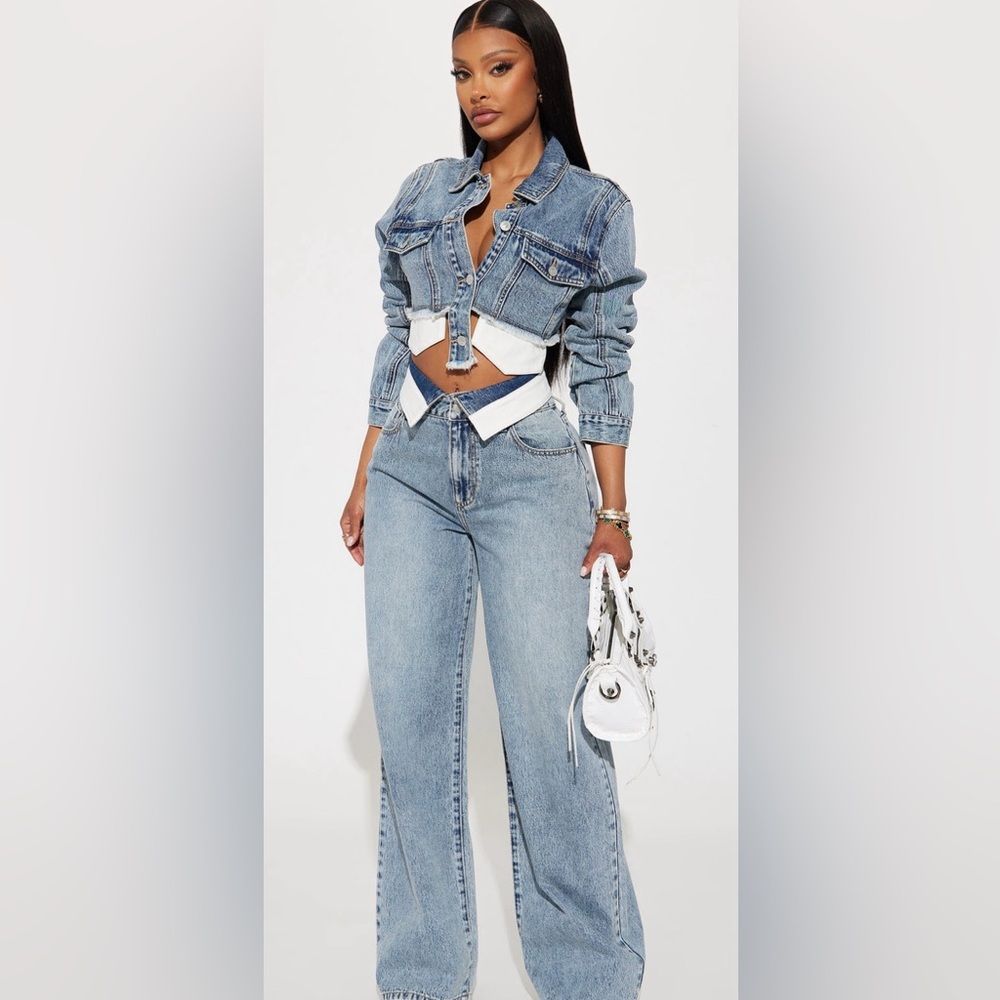 Fashion Nova High Rise Light Blue Jeans